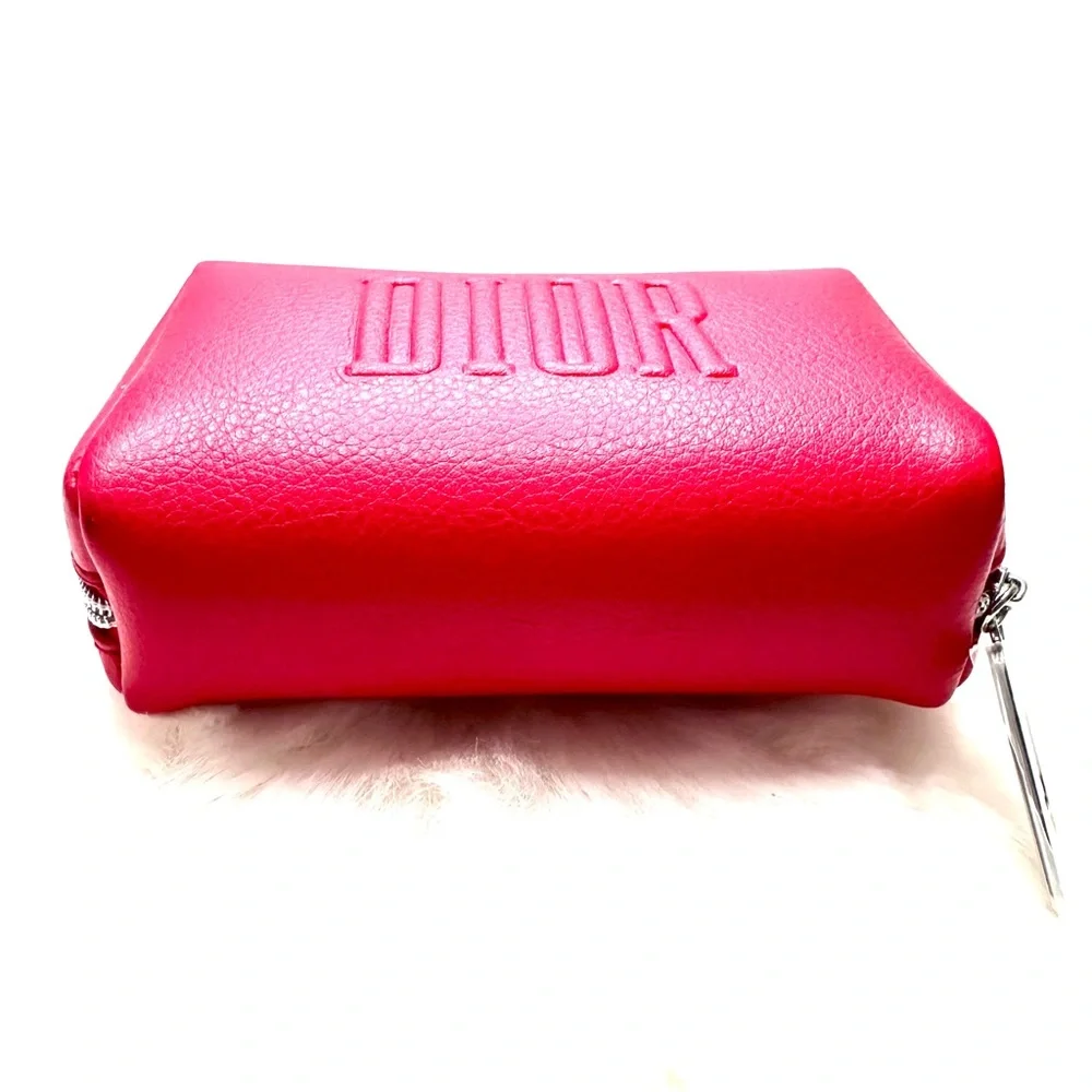 DIOR Red Womens Beauty Cosmetic Pouch - Picture 6 of 7
